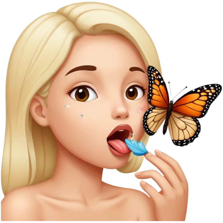 Licking butterfly’s emoji