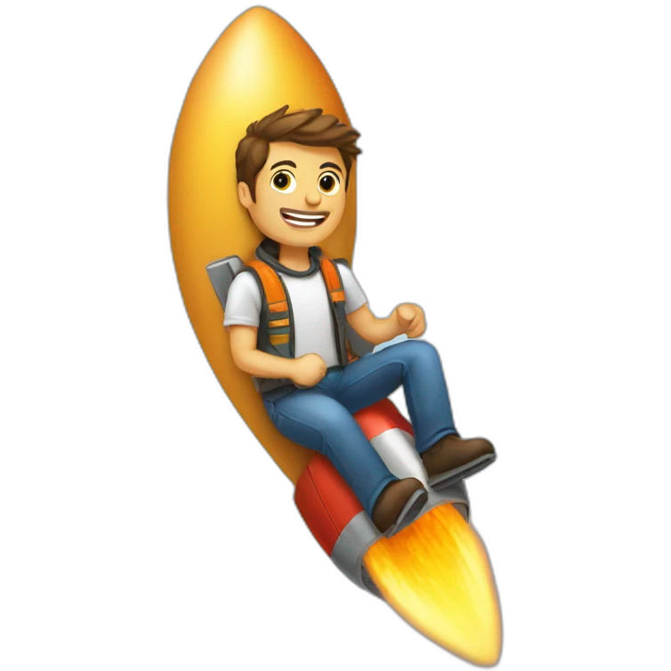 a developer on a rocket emoji