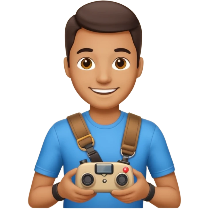Photographer with controller sling emoji
