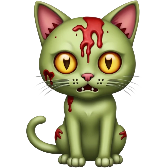 zombie cat full body emoji