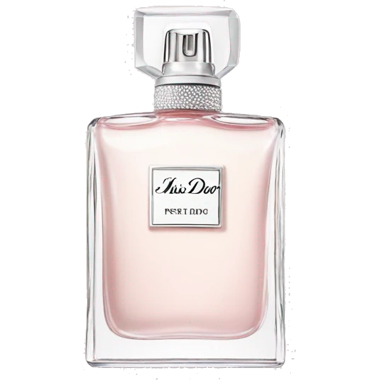 Miss Dior pefume white and light pink emoji