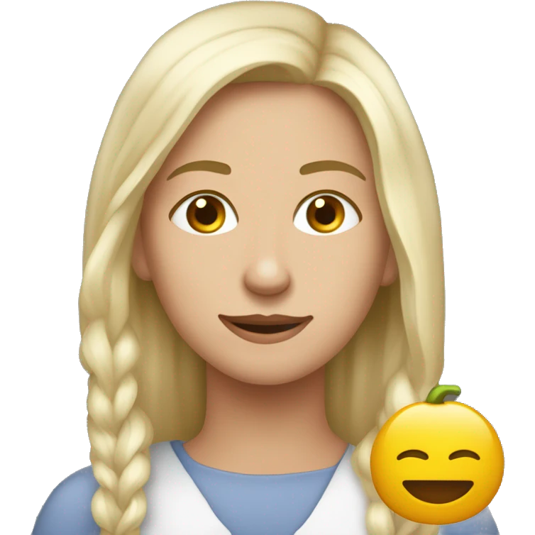 Девушка с карими глазами, темно-каштановые волосы до плеч с челкой  emoji