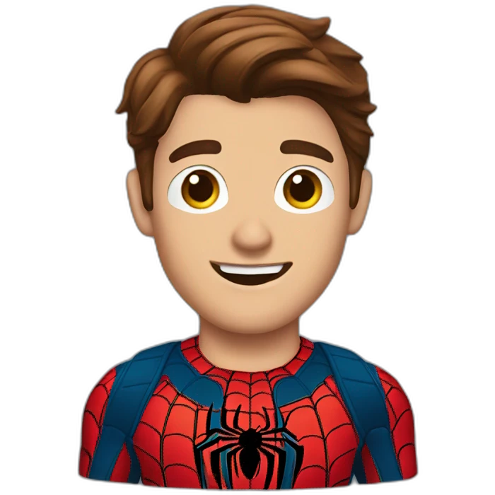 Peter Parker situ his costume emoji