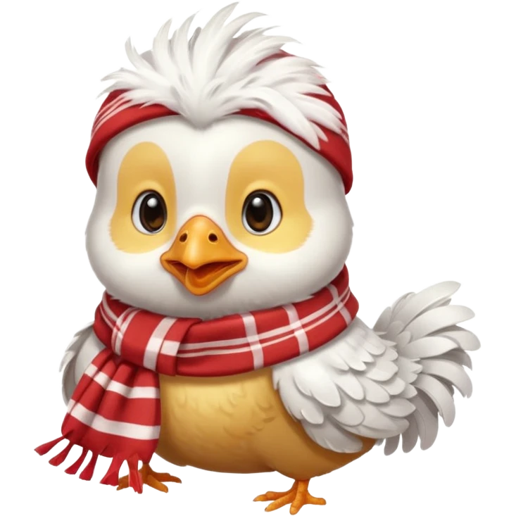 cute small chicken with scarf emoji