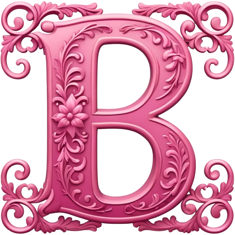 Pink, romantic, the letter “B” emoji