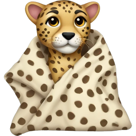 cheeta cozy in blanket emoji