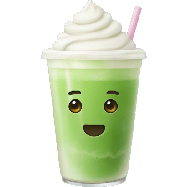 Iced matcha latte  emoji