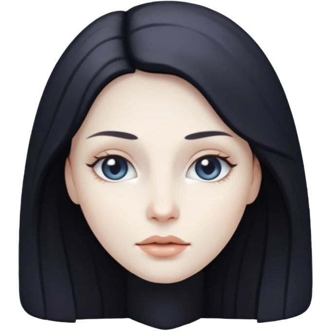 Marble style statue of woman face full white emoji