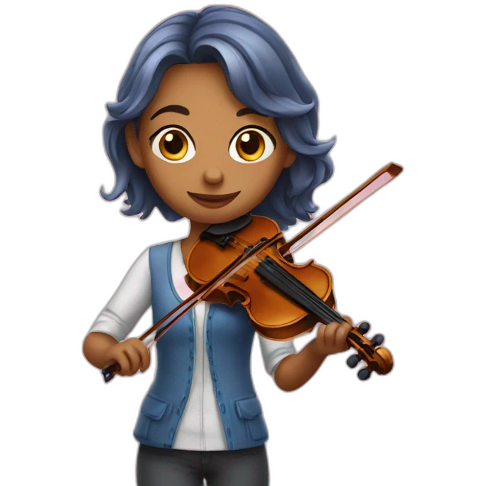 girl with violin emoji