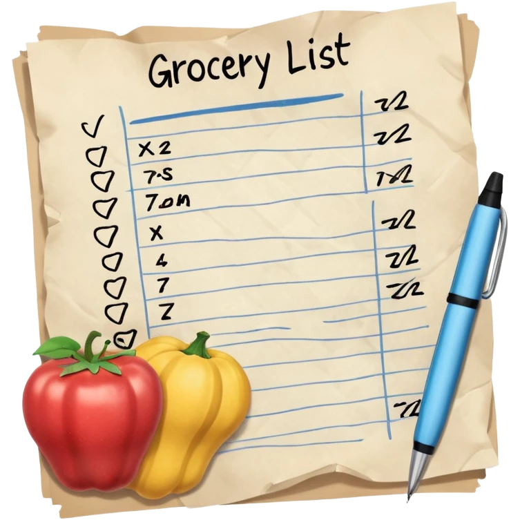 liste de courses  emoji