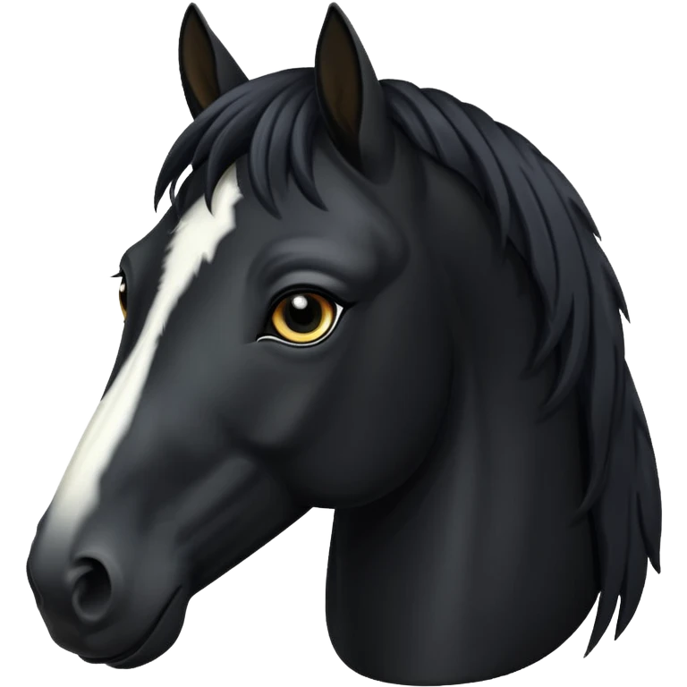 Freesian horse with kind eyes emoji