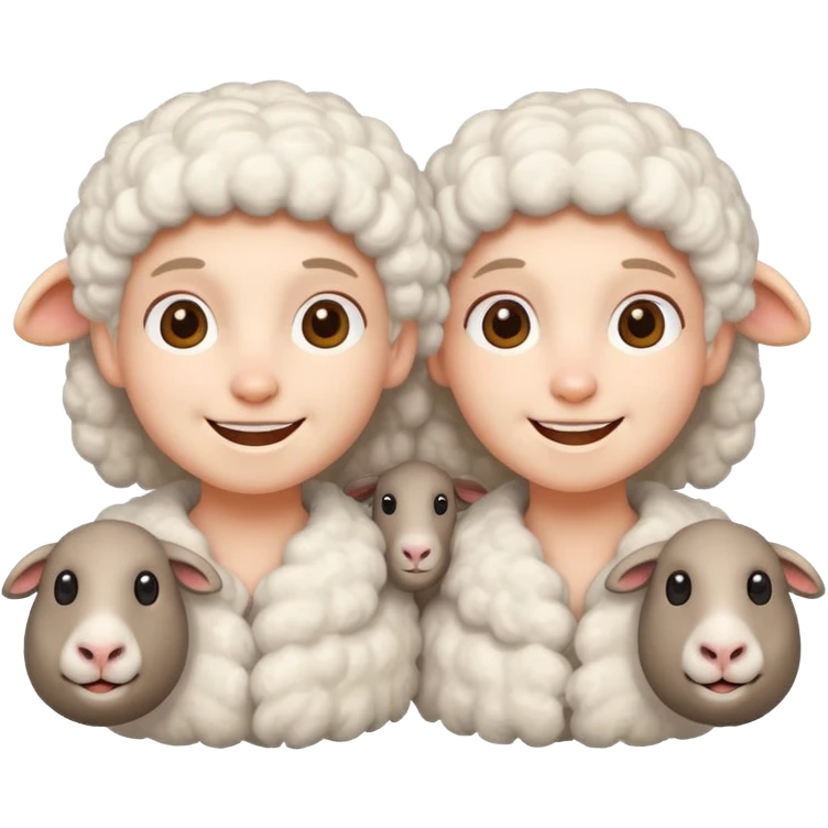 sheep boy and sheep girl couple emoji