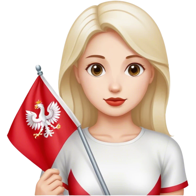 woman with poland flag emoji