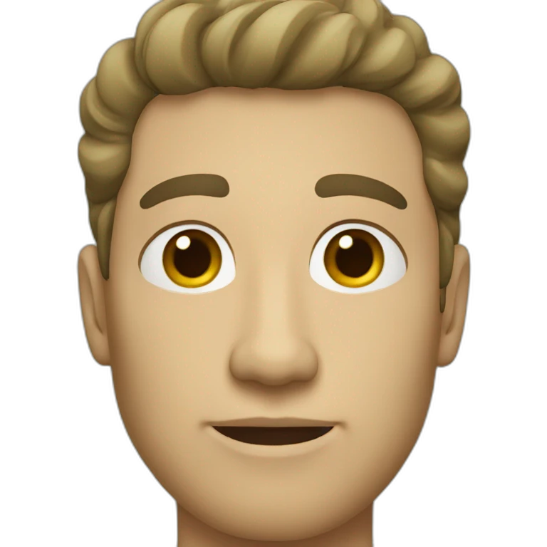Caucasian man with olive skin emoji