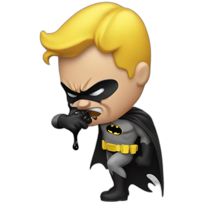 Batman puking emoji