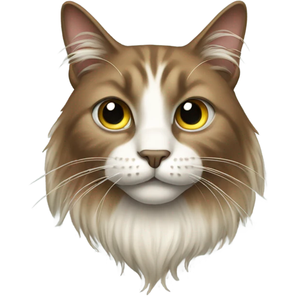 A cat with a long beard emoji