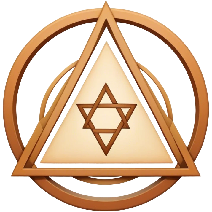 generate the enneagram symbol which is composed of a circle, a triangle and a hexad emoji