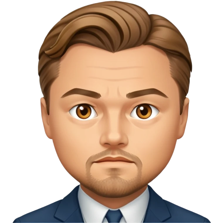 Leonardo DiCaprio face portrait emoji