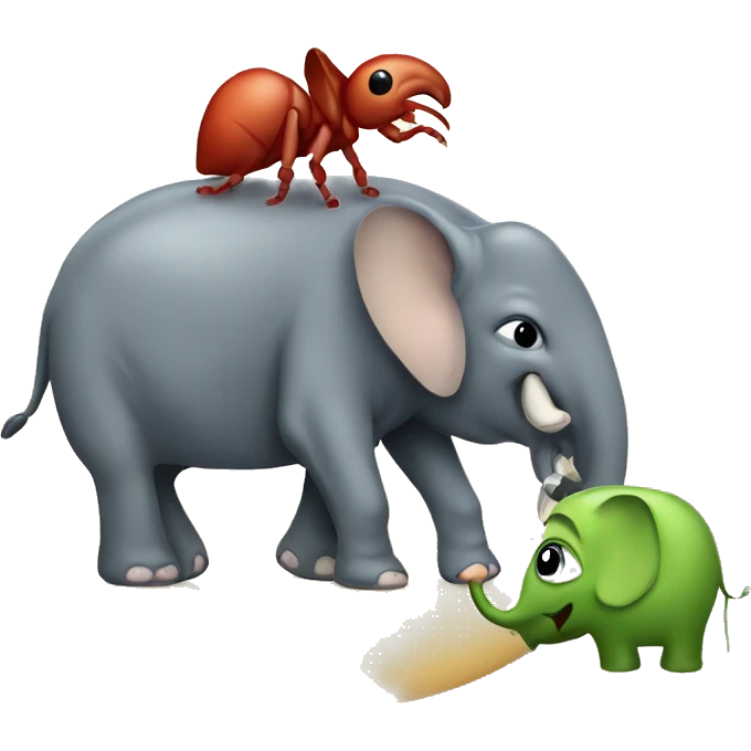 Ant eating elephant  emoji