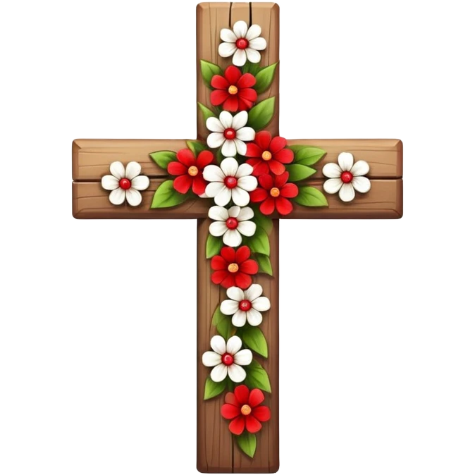 Cross with flowers emoji