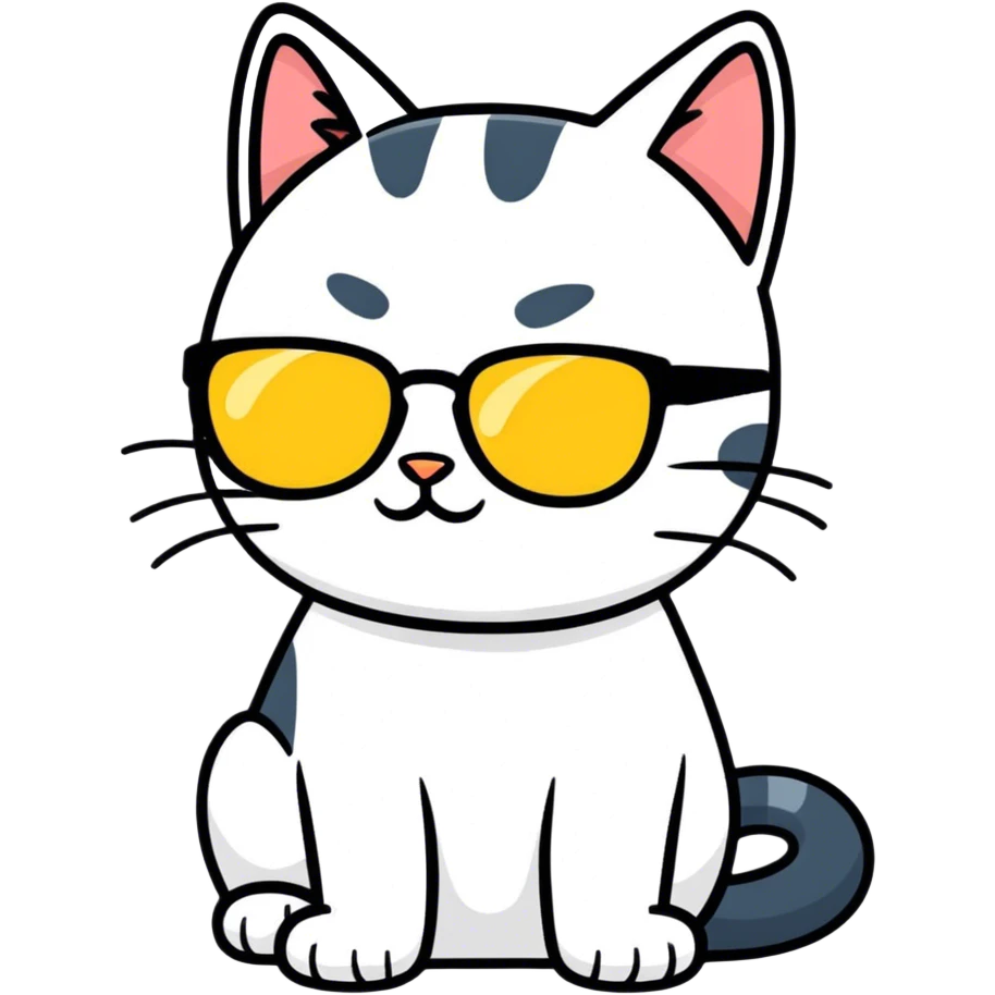 Cat with sunglasses emoji
