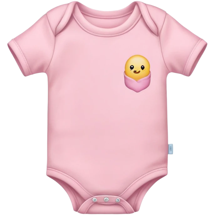 Plain pink pastelbaby’s onesie shirt emoji