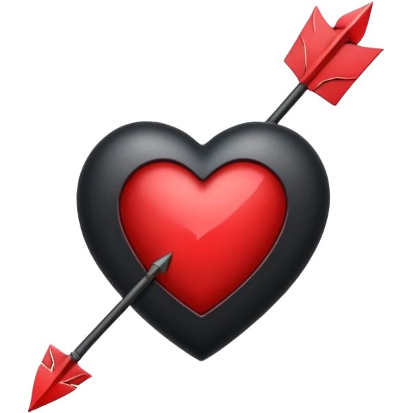 Black heart with arrow emoji