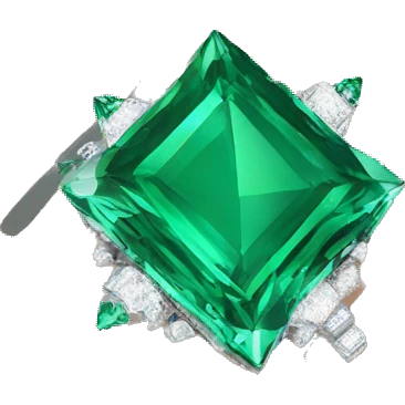 crown emerald color silver  emoji