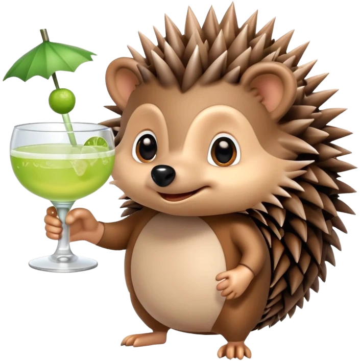 Hedgehog w margarita  emoji