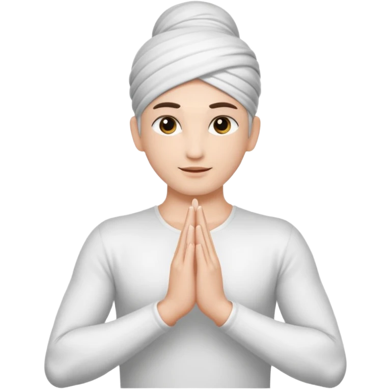 namaste hand white sleeves emoji