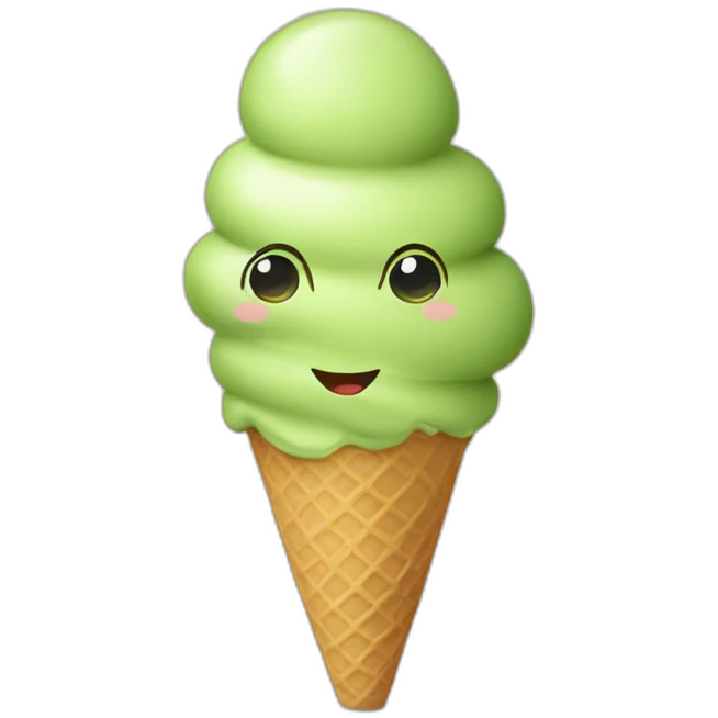Huge pistachio ice cream emoji