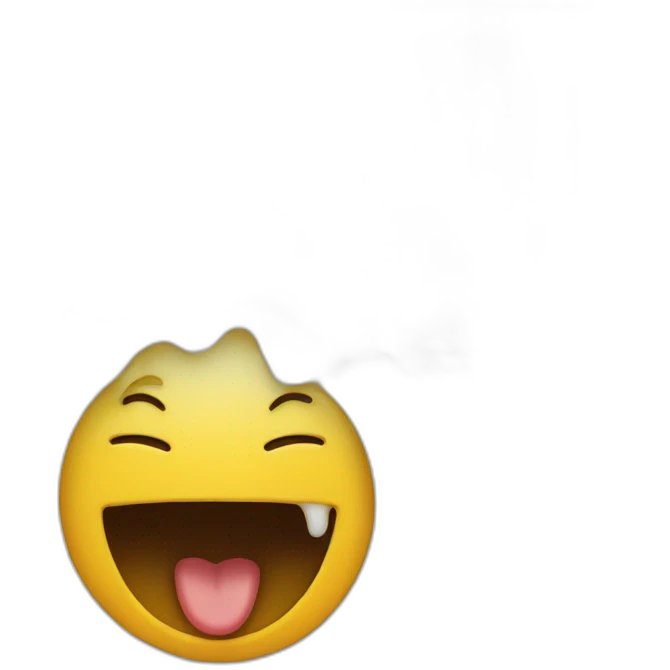 Hungry laughed emoji