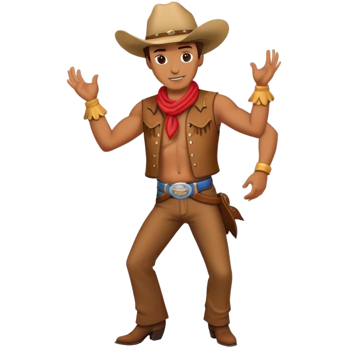 Dancing cowboy emoji