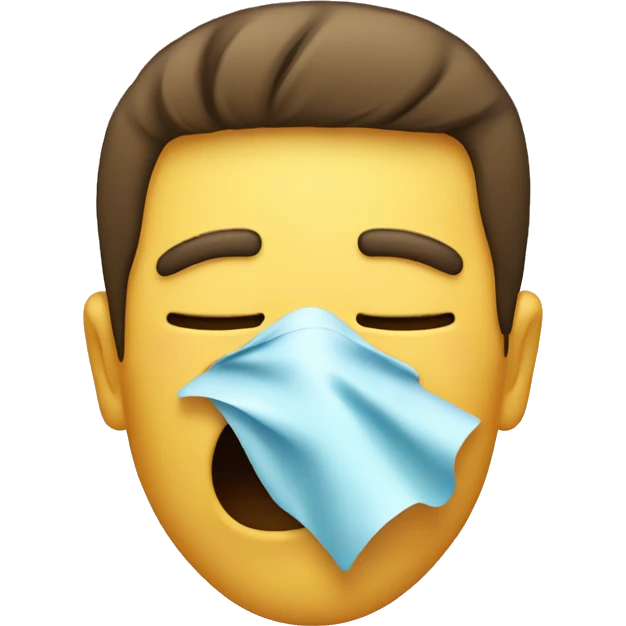 person sneezing with boogers emoji