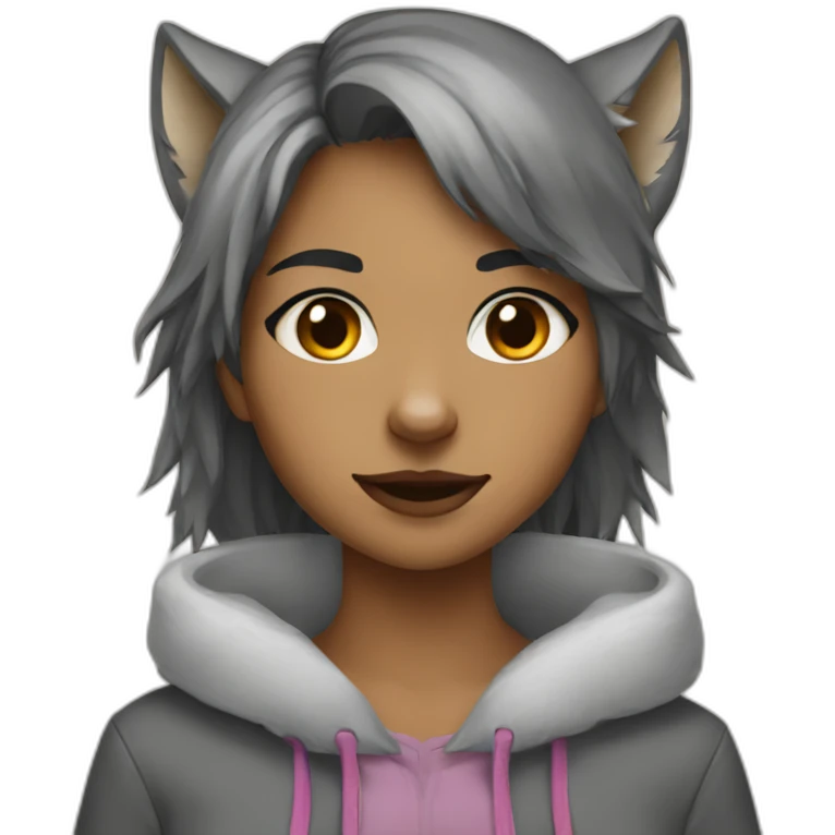 Wolf girl emoji