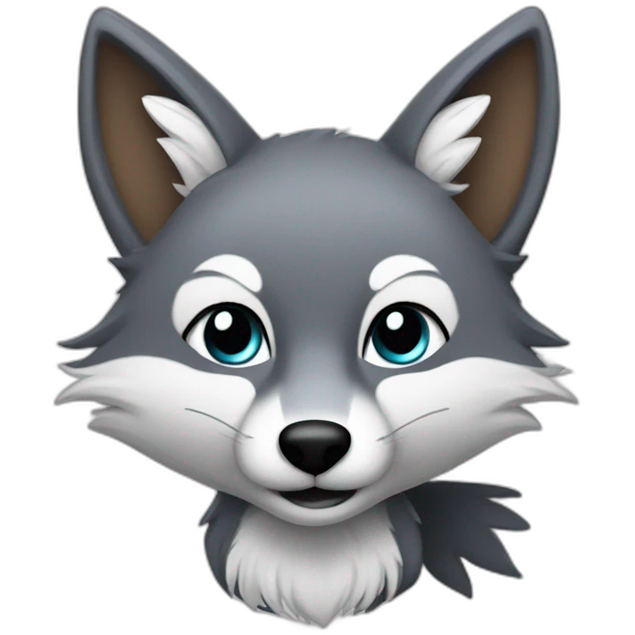 Silver Fox with bird front legs emoji