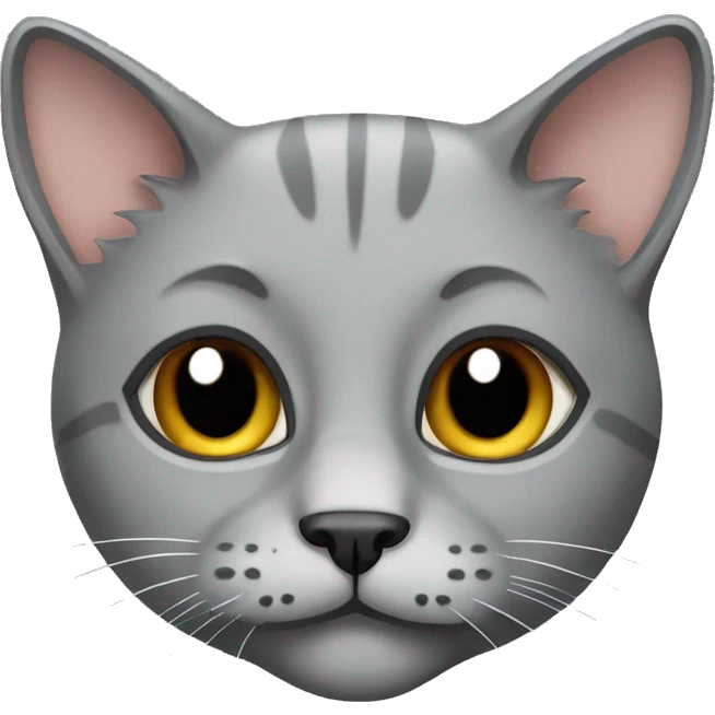 grey cat of the Scottish breed emoji