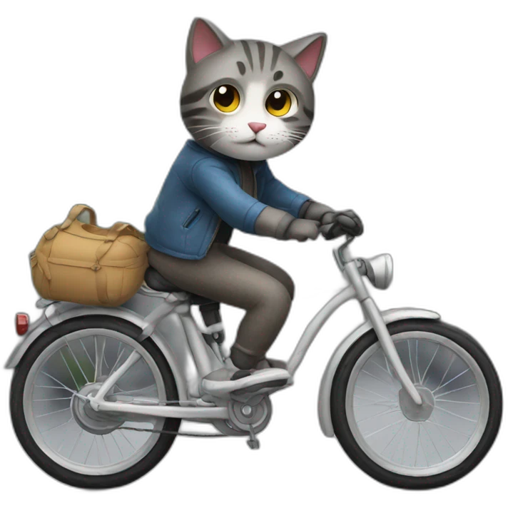 cat on bike emoji