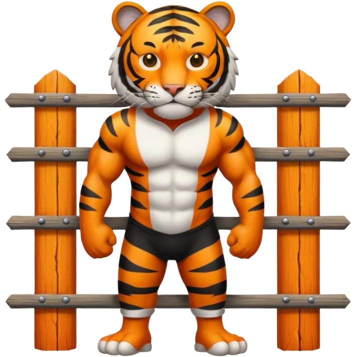 Tiger animal fencing  emoji