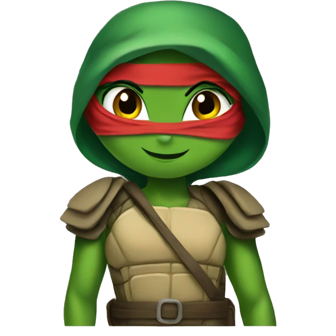 Lady Raphael ninja turtle emoji