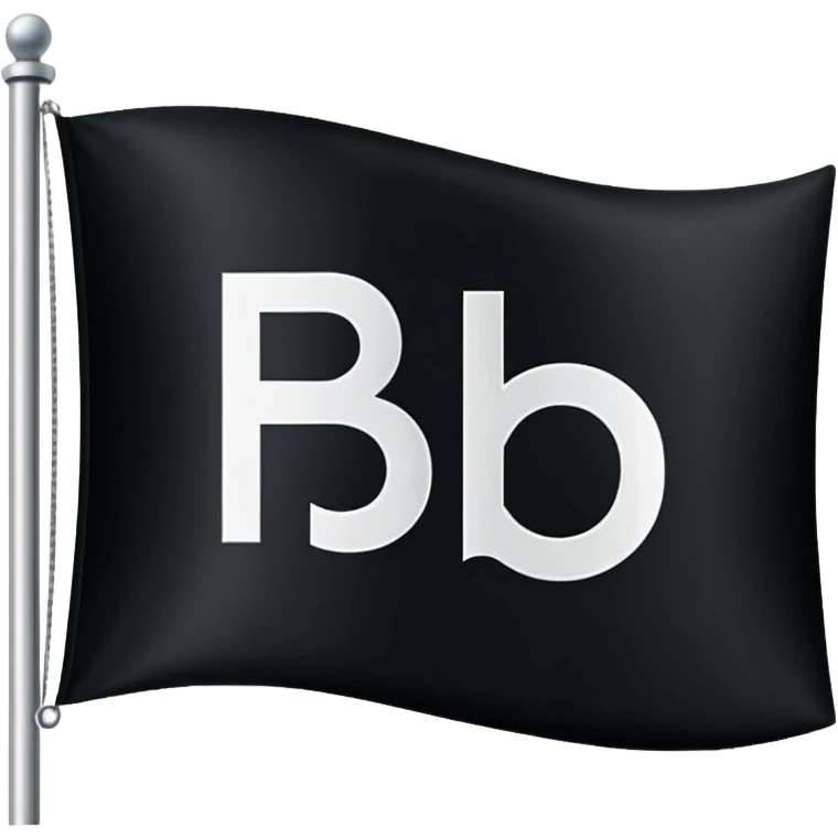 MB logo on a flag black emoji