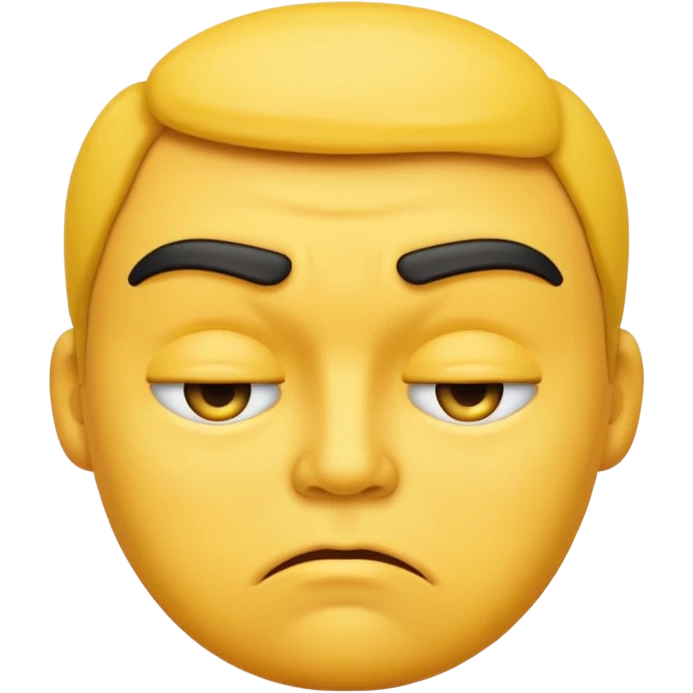 Pouting yellow face emoji emoji