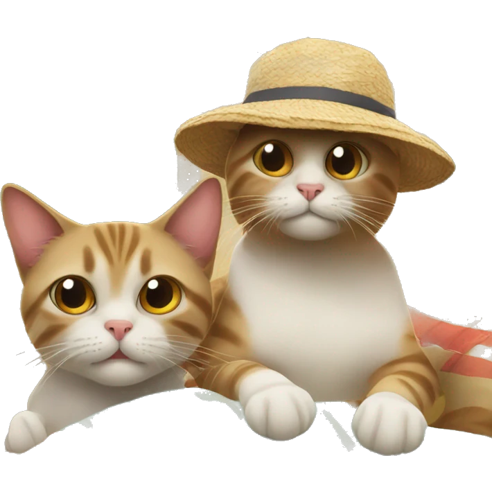two cats on vacation in tuscany emoji