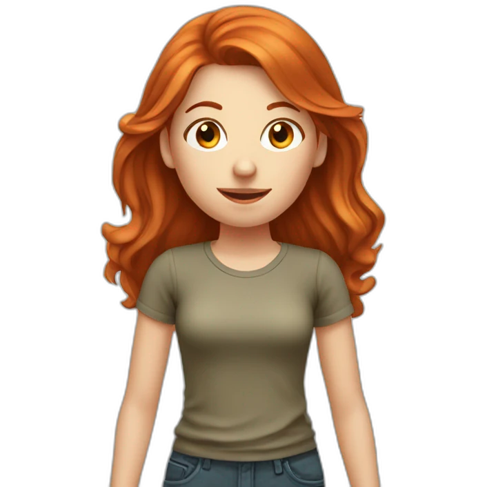 Adhd redhead girl emoji