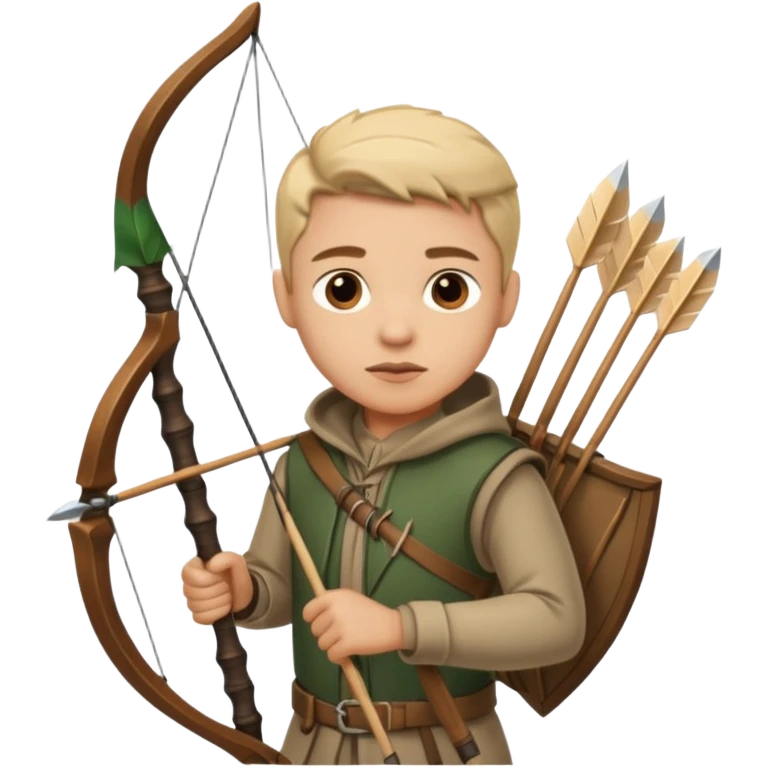 The classic image of a hunter carrying a bow and arrow emoji