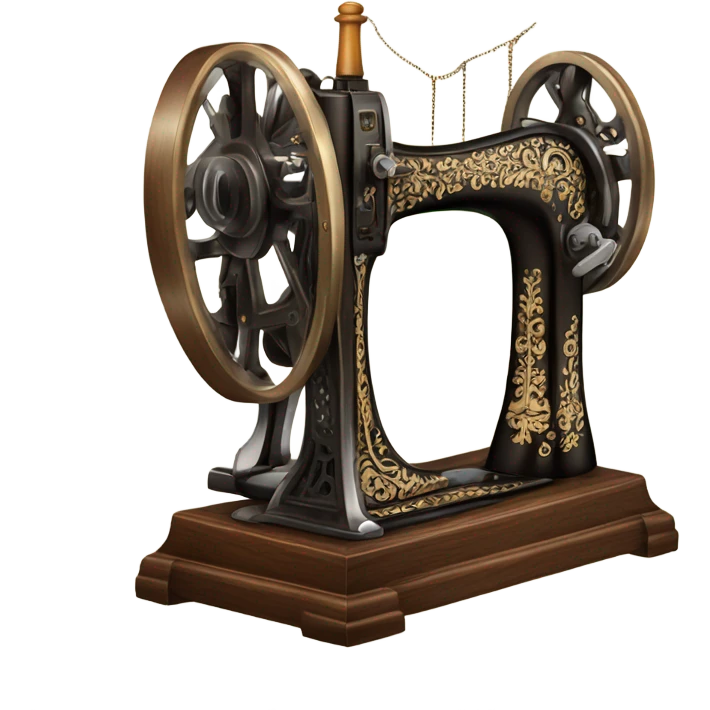 Vintage sewing machine emoji