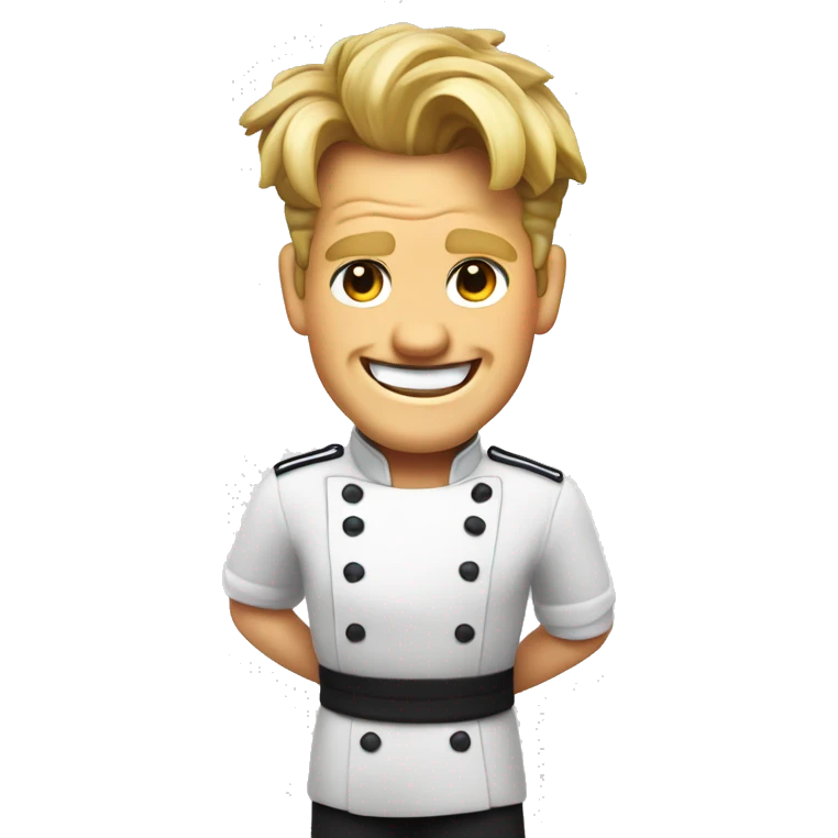 gordon ramsey smiling and drooling emoji