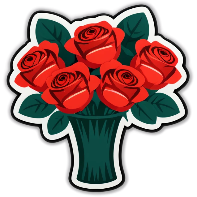 A bouquet of red roses emoji
