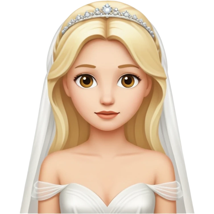 beautiful blonde bride emoji