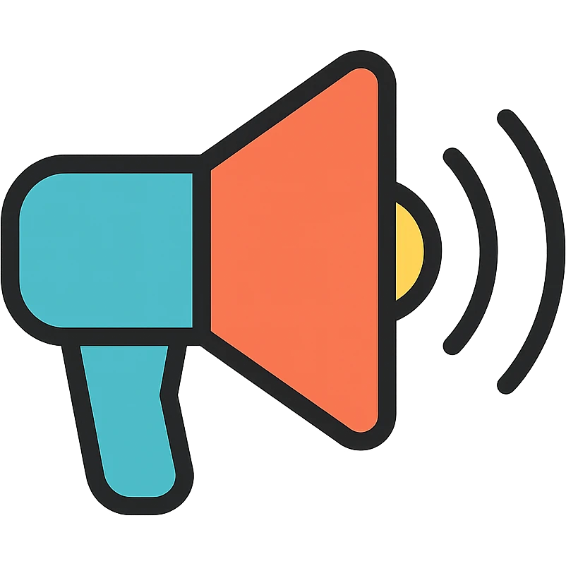colored loudspeaker icon emoji